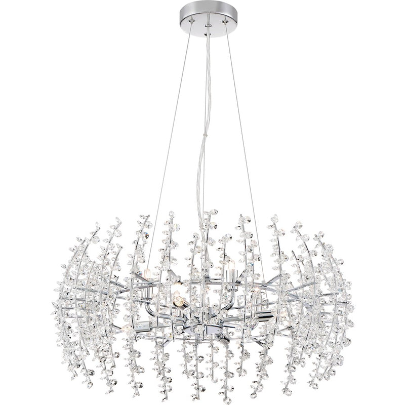 Quoizel Valla 8 Light Pendant, Polished Chrome