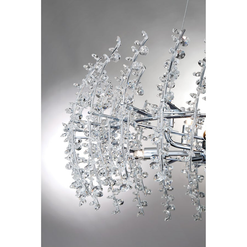 Quoizel Valla 8 Light Pendant, Polished Chrome