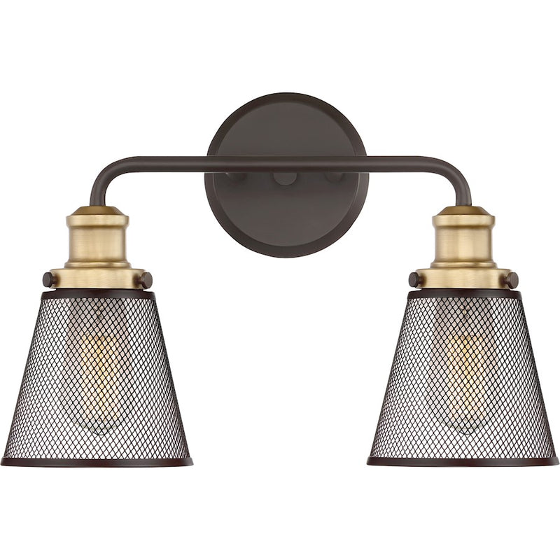 Quoizel 2 Light Vault Bath Light, Western Bronze