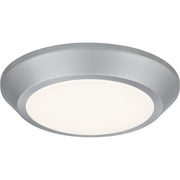 Quoizel Verge 5.5in LED Flush Mount | Brushed Nickel and White Acrylic | Hallway & Closet Ceiling Light | 5.5 x 5.5 x 1 in | Model VRG1605BN