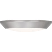 Quoizel Verge 5.5in LED Flush Mount | Brushed Nickel and White Acrylic | Hallway & Closet Ceiling Light | 5.5 x 5.5 x 1 in | Model VRG1605BN