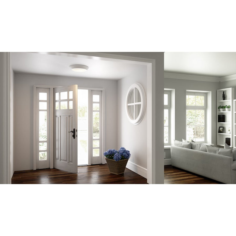 Quoizel Verge Flush Mount, White Lustre