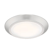 Quoizel Verge 8in 1-Light LED Flush Mount | Modern Brushed Nickel and White Acrylic | Hallway & Bathroom Ceiling Light | Model VRG1608BN