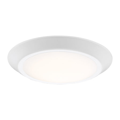 Quoizel Verge 8in 1-Light LED Flush Mount | Modern Matte White and White Acrylic | Hallway & Bathroom Ceiling Light | Model VRG1608W