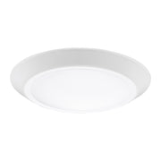 Quoizel Verge 8in 1-Light LED Flush Mount | Modern Matte White and White Acrylic | Hallway & Bathroom Ceiling Light | Model VRG1608W