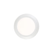 Quoizel Verge 8in 1-Light LED Flush Mount | Modern Matte White and White Acrylic | Hallway & Bathroom Ceiling Light | Model VRG1608W