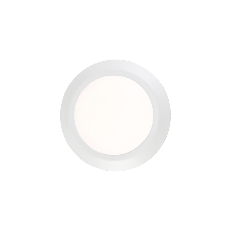 Quoizel Verge 8in 1-Light LED Flush Mount | Modern Matte White and White Acrylic | Hallway & Bathroom Ceiling Light | Model VRG1608W
