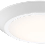 Quoizel Verge 8in 1-Light LED Flush Mount | Modern Matte White and White Acrylic | Hallway & Bathroom Ceiling Light | Model VRG1608W