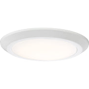 Quoizel Verge 12in LED Flush Mount | Modern Matte White Steel and White Acrylic | Hallway & Bedroom Ceiling Light | Model VRG1612W