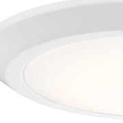 Quoizel Verge 12in LED Flush Mount | Modern Matte White Steel and White Acrylic | Hallway & Bedroom Ceiling Light | Model VRG1612W