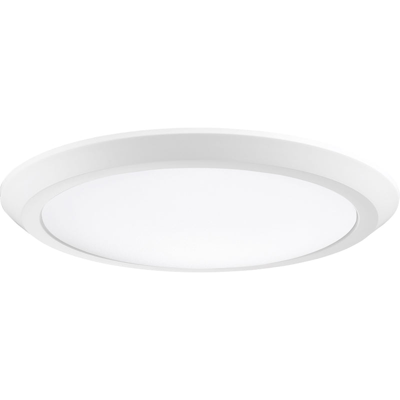 Quoizel Verge 16in LED Flush Mount | Modern Matte White Steel and White Acrylic | Bedroom & Hallway Ceiling Light | 16 x 16 x 2 in | Model VRG1616W