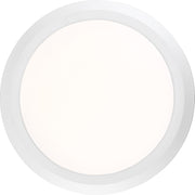 Quoizel Verge 16in LED Flush Mount | Modern Matte White Steel and White Acrylic | Bedroom & Hallway Ceiling Light | 16 x 16 x 2 in | Model VRG1616W