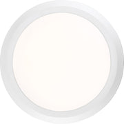 Quoizel Verge 16in LED Flush Mount | Modern Matte White Steel and White Acrylic | Bedroom & Hallway Ceiling Light | 16 x 16 x 2 in | Model VRG1616W