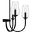 Quoizel Viscount 6Light Chandelier, Matte Black/Clear Glass