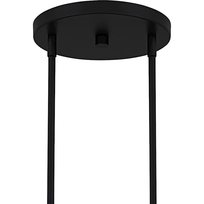 Quoizel Viscount 9Light Chandelier, Matte Black/Clear Glass