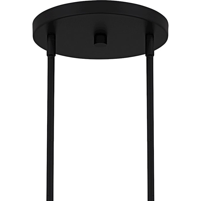 Quoizel Viscount 9Light Chandelier, Matte Black/Clear Glass
