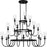 Quoizel Viscount 18Light Chandelier, Matte Black/Clear Glass
