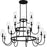Quoizel Viscount 18Light Chandelier, Matte Black/Clear Glass