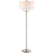 Quoizel Vivid Broadway 3 Light Floor Lamp, Brushed Nickel