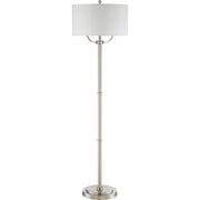 Quoizel Vivid Broadway 3 Light Floor Lamp, Brushed Nickel