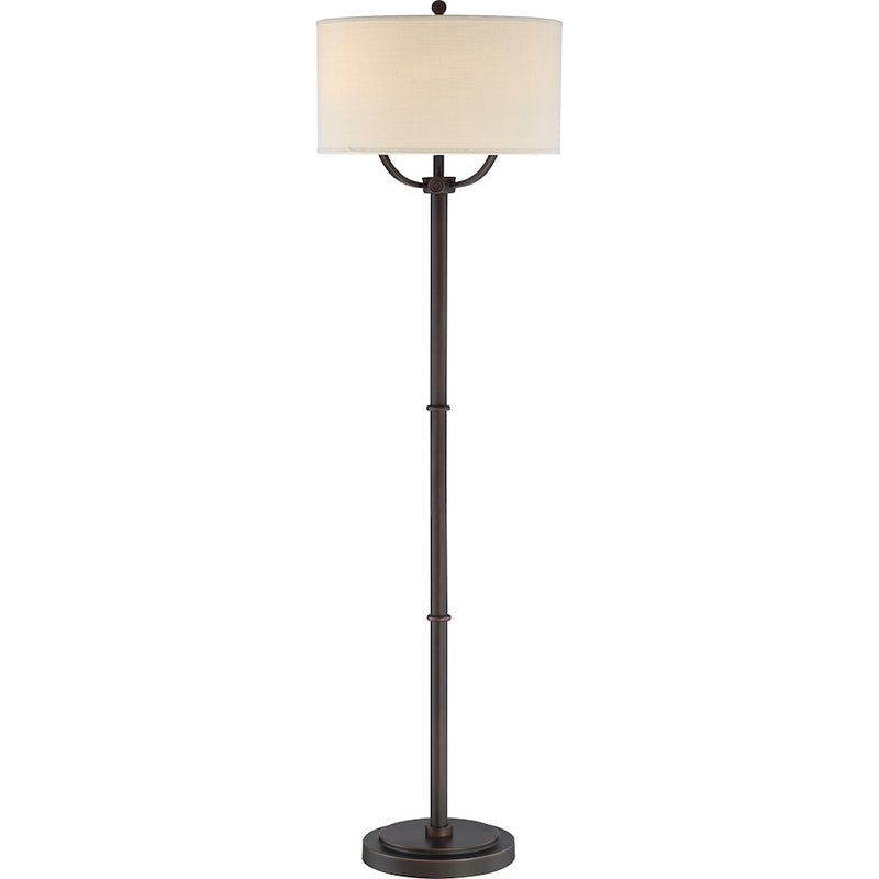 Quoizel Vivid Broadway 3 Light Floor Lamp, Oil Rubbed Bronze