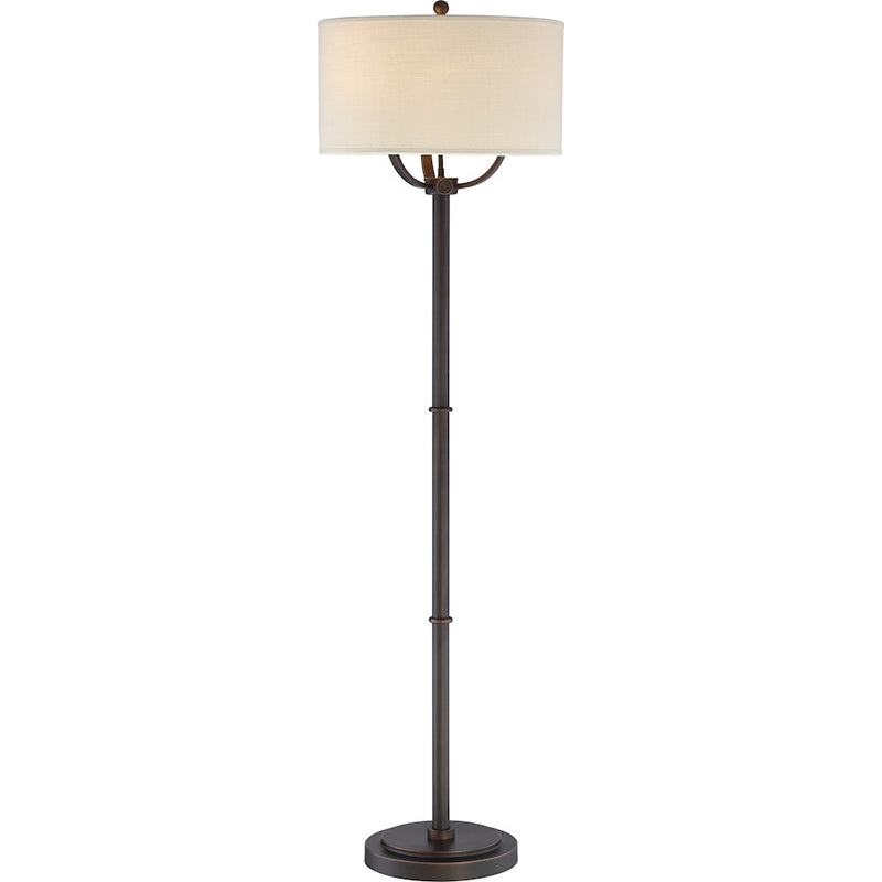 Quoizel Vivid Broadway 3 Light Floor Lamp, Oil Rubbed Bronze