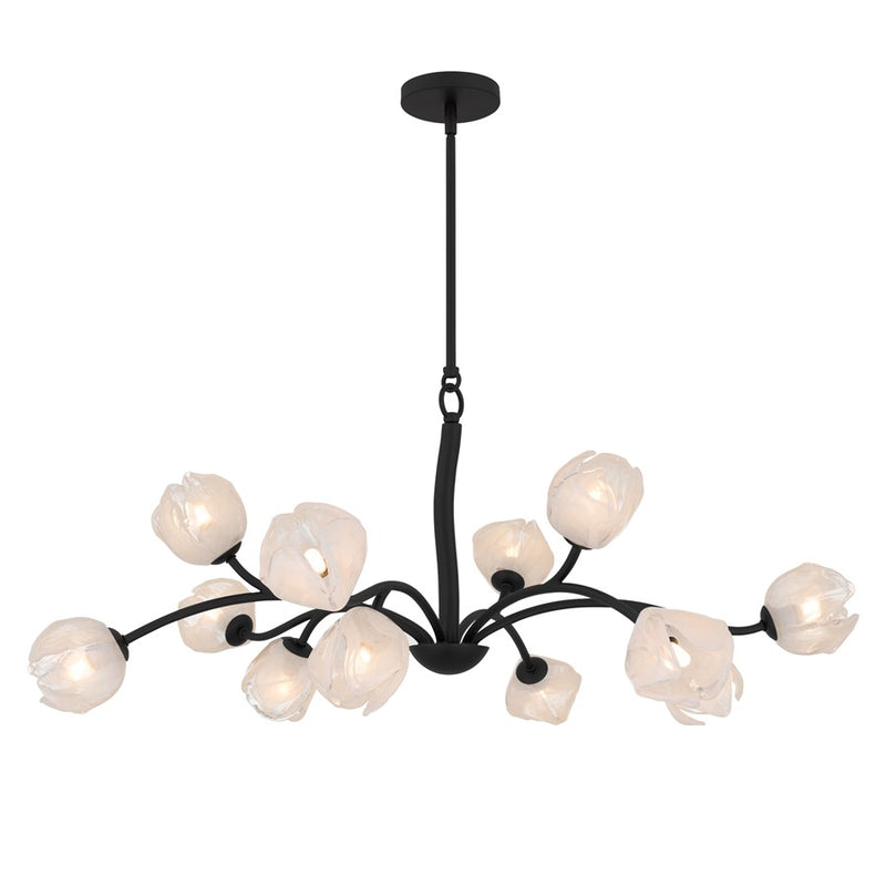 Quoizel Walker 12-Lt Matte Black Chandelier, Matte Black - WALK5040MBK