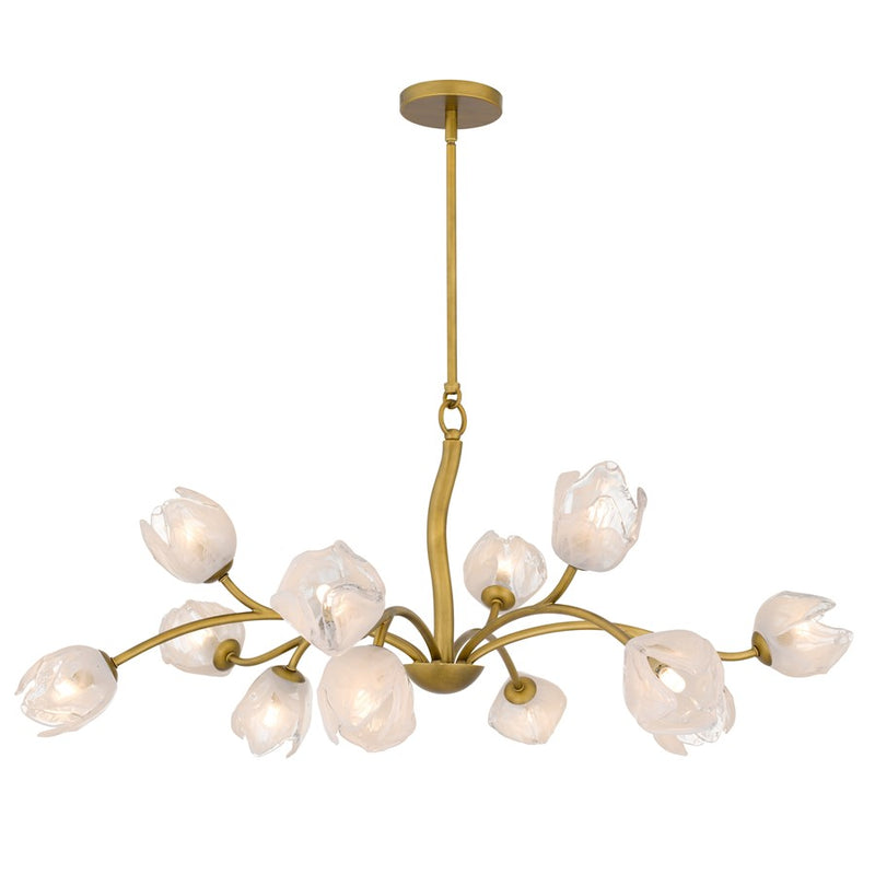 Quoizel Walker 12-Lt Vintage Brass Chandelier, Vintage Brass - WALK5040PVB