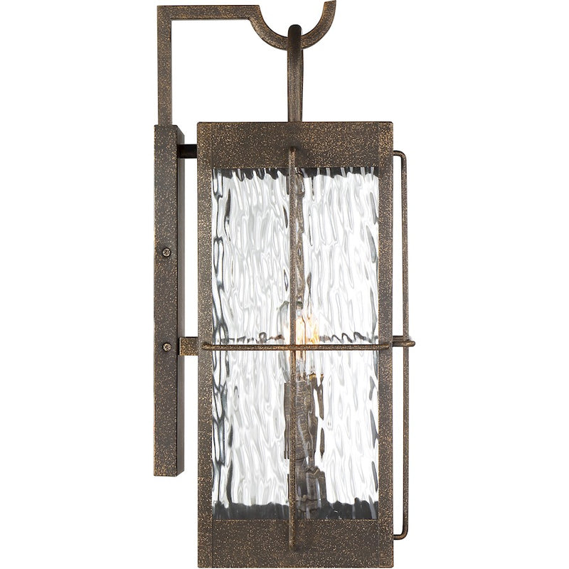 Quoizel Ward 2 Light Outdoor Lantern, Gilded Bronze