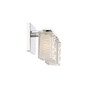 Quoizel Westcap 15in 2-Light Vanity Light | Modern Polished Chrome and Clear Sandblasted Glass | Bathroom Vanity & Powder Room | Model WCP8602C