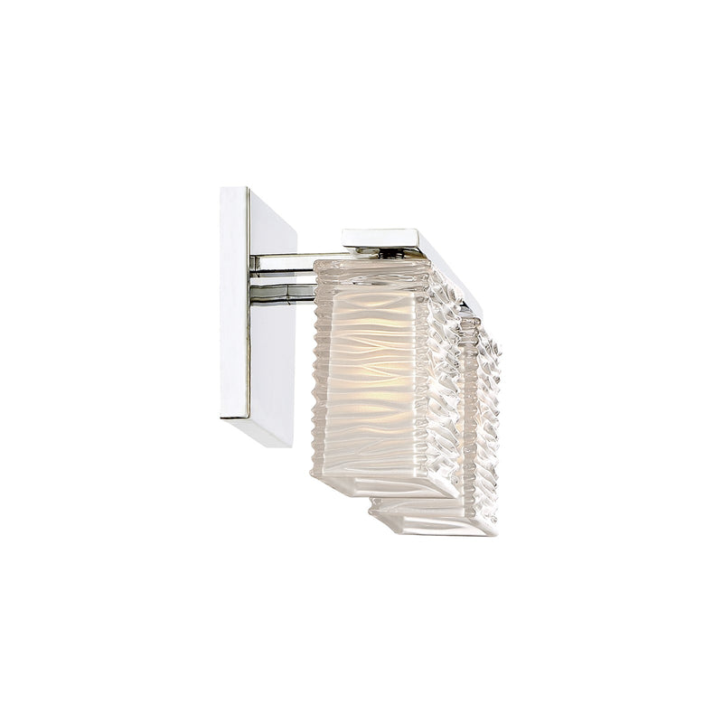 Quoizel Westcap 15in 2-Light Vanity Light | Modern Polished Chrome and Clear Sandblasted Glass | Bathroom Vanity & Powder Room | Model WCP8602C