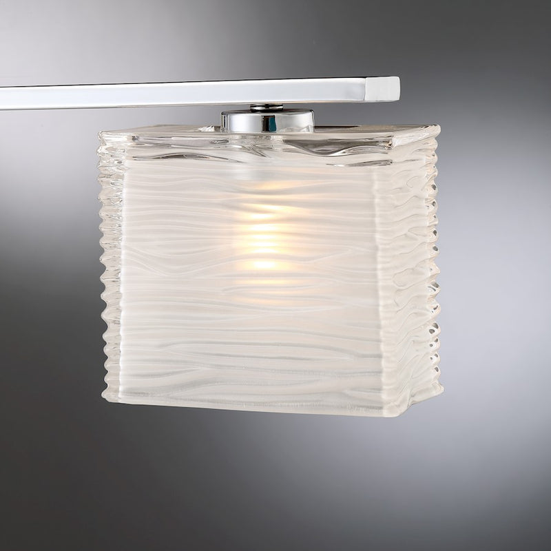 Quoizel Westcap 15in 2-Light Vanity Light | Modern Polished Chrome and Clear Sandblasted Glass | Bathroom Vanity & Powder Room | Model WCP8602C