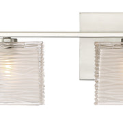 Quoizel Westcap 22.5in 3-Light Vanity Light | Modern Brushed Nickel and Clear Sandblasted Glass | Bathroom Vanity & Powder Room | Model WCP8603BN