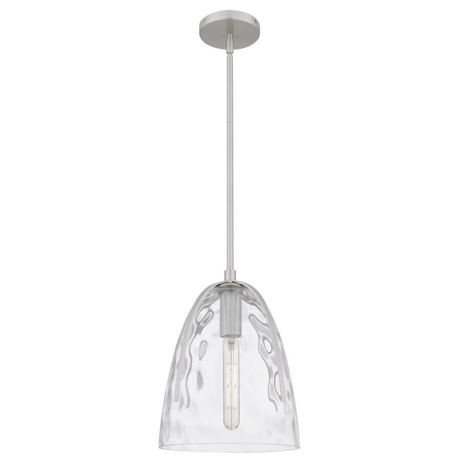 Quoizel Whitmore 1-Lt Brushed Nickel Mini Pendant, Brushed Nickel - WHIT1510BN