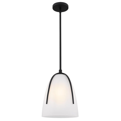 Quoizel Whitmore 1-Lt Matte Black Mini Pendant, Matte Black - WHIT1510MBK
