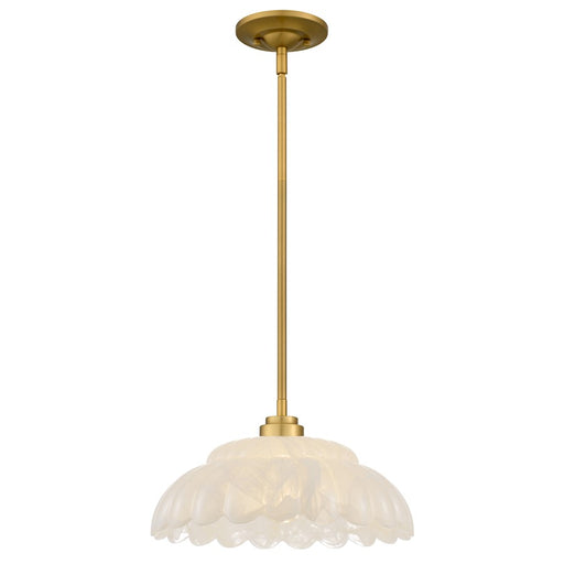 Quoizel Whitecap 1-Lt Brushed Gold Pendant, Brushed Gold - WHP1814BRG