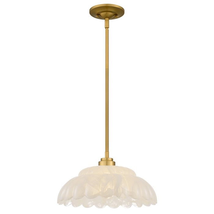 Quoizel Whitecap 1-Lt Brushed Gold Pendant, Brushed Gold - WHP1814BRG