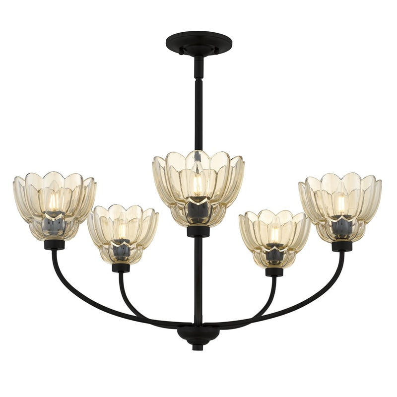 Quoizel Whitecap 5-Lt Mottled Cocoa Chandelier, Mottled Cocoa - WHP5028MC