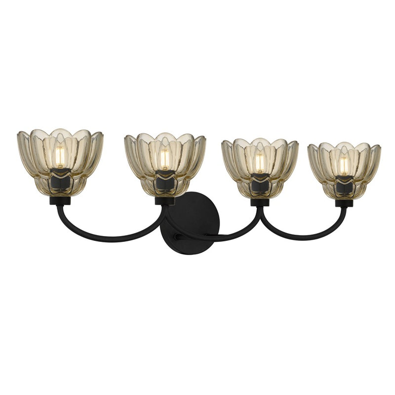 Quoizel Whitecap 4-Lt Mottled Cocoa Vanity Light, Mottled Cocoa - WHP8631MC