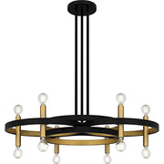 Quoizel Winsland 12Light Chandelier, Matte Black/ - WID5030MBK