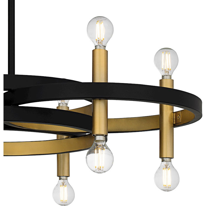 Quoizel Winsland 12Light Chandelier, Matte Black
