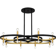 Quoizel Winsland 16Light Chandelier, Matte Black/ - WID5050MBK