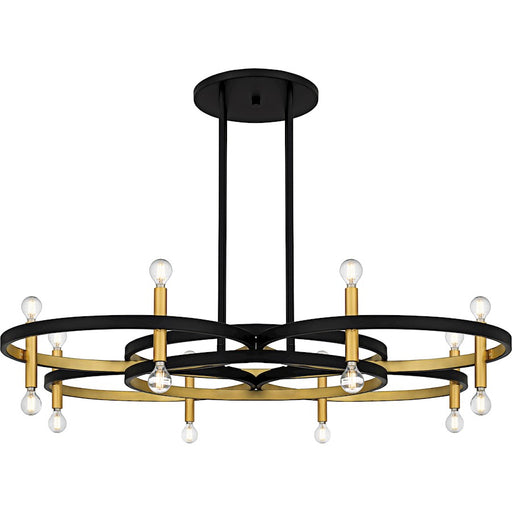 Quoizel Winsland 16Light Chandelier, Matte Black/ - WID5050MBK