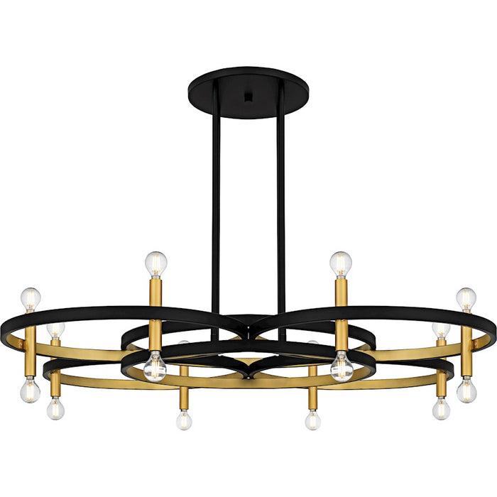 Quoizel Winsland 16Light Chandelier, Matte Black/ - WID5050MBK