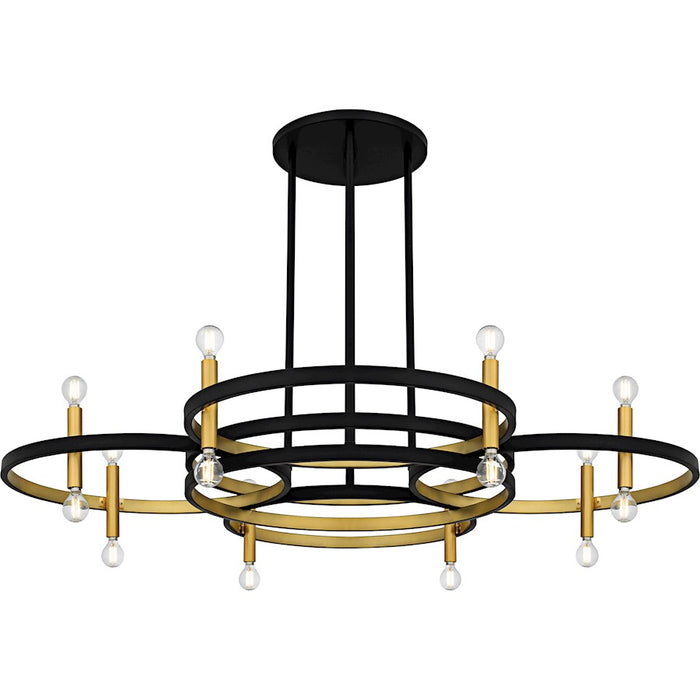 Quoizel Winsland 16Light Chandelier, Matte Black