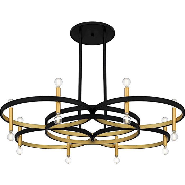 Quoizel Winsland 16Light Chandelier, Matte Black