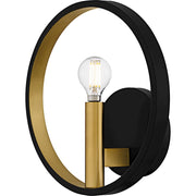 Quoizel Winsland 1Light Wall Sconce, Matte Black/ - WID8810MBK