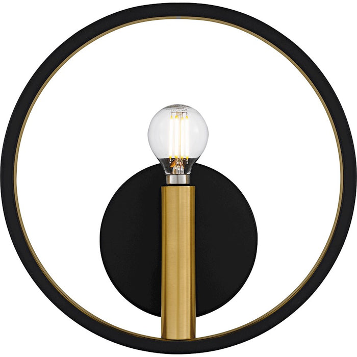 Quoizel Winsland 1Light Wall Sconce, Matte Black