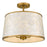 Quoizel Windley 3-Lt Brushed Gold Semi-Flush Mount, Brushed Gold - WIND1716BRG