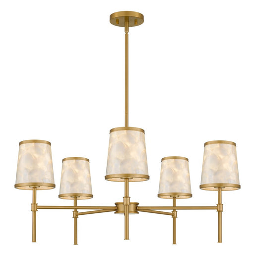 Quoizel Windley 5-Lt Brushed Gold Chandelier, Brushed Gold - WIND5032BRG